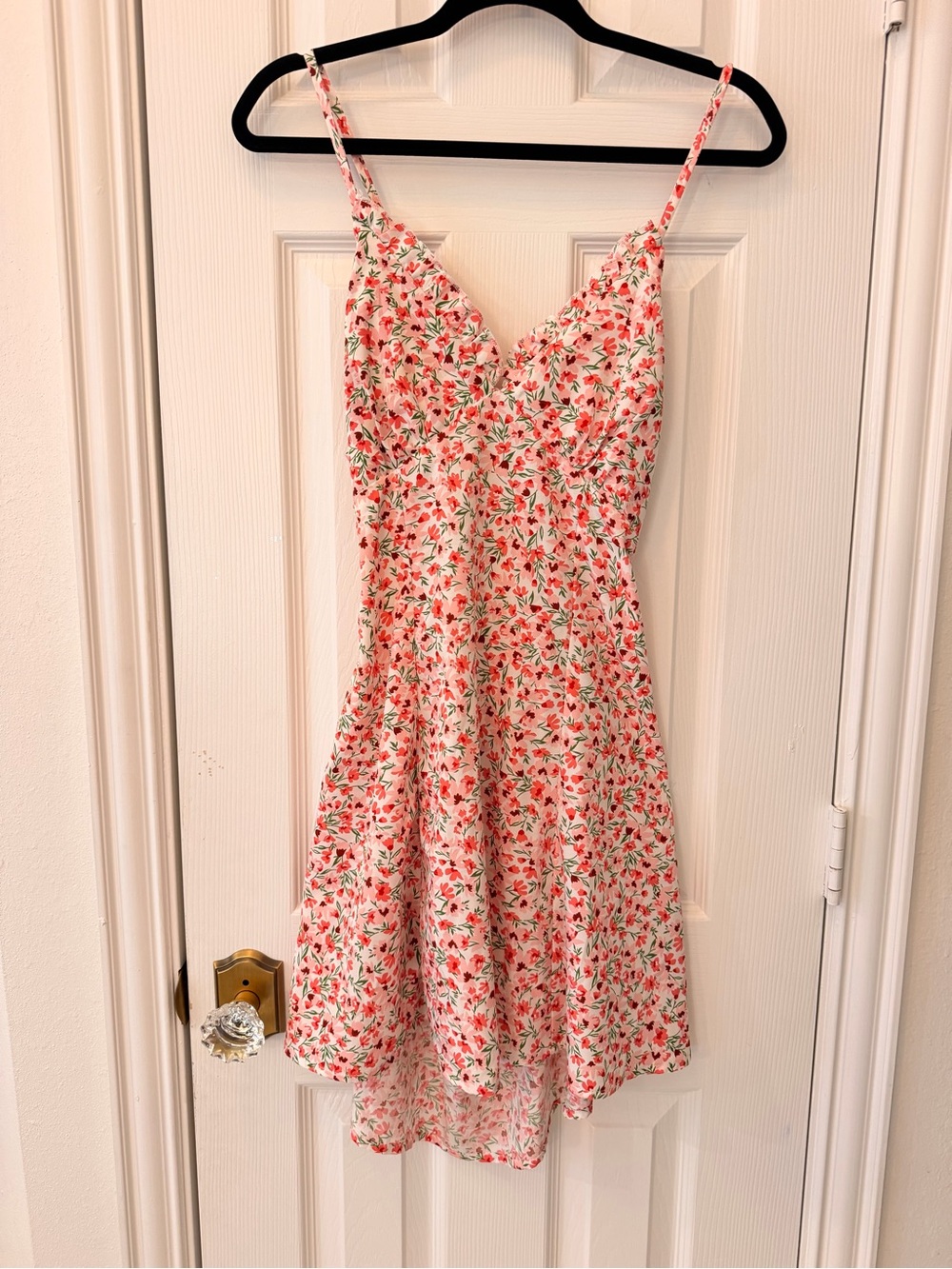 Zaful Pink and White Floral Midi Dress